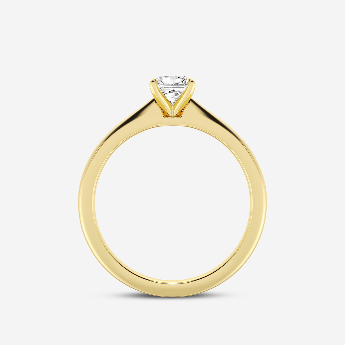 Additional Image 1 for  1/2 ctw Princess Lab Grown Diamond Petite Solitaire Engagement Ring