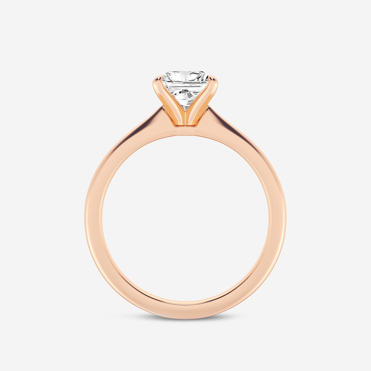 Additional Image 1 for  1 ctw Princess Lab Grown Diamond Petite Solitaire Engagement Ring