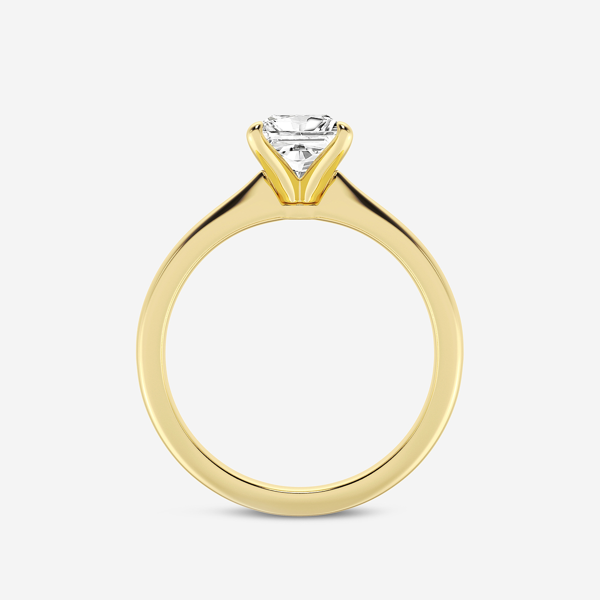 Additional Image 1 for  1 ctw Princess Lab Grown Diamond Petite Solitaire Engagement Ring