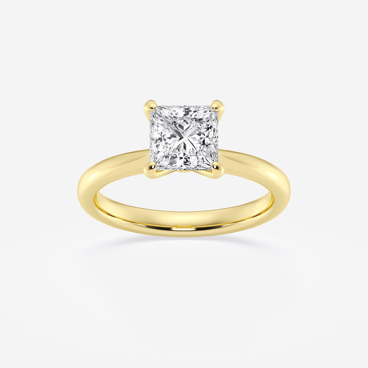 1 1/2 ctw Princess Lab Grown Diamond Petite Solitaire Engagement Ring