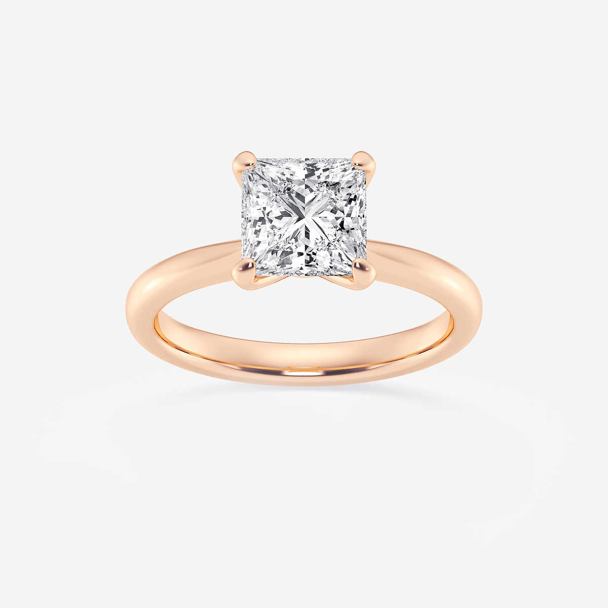 2 ctw Princess Lab Grown Diamond Petite Solitaire Engagement Ring