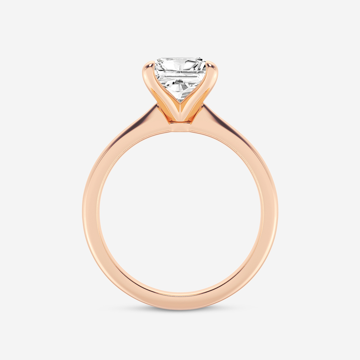 Additional Image 1 for  2 ctw Princess Lab Grown Diamond Petite Solitaire Engagement Ring