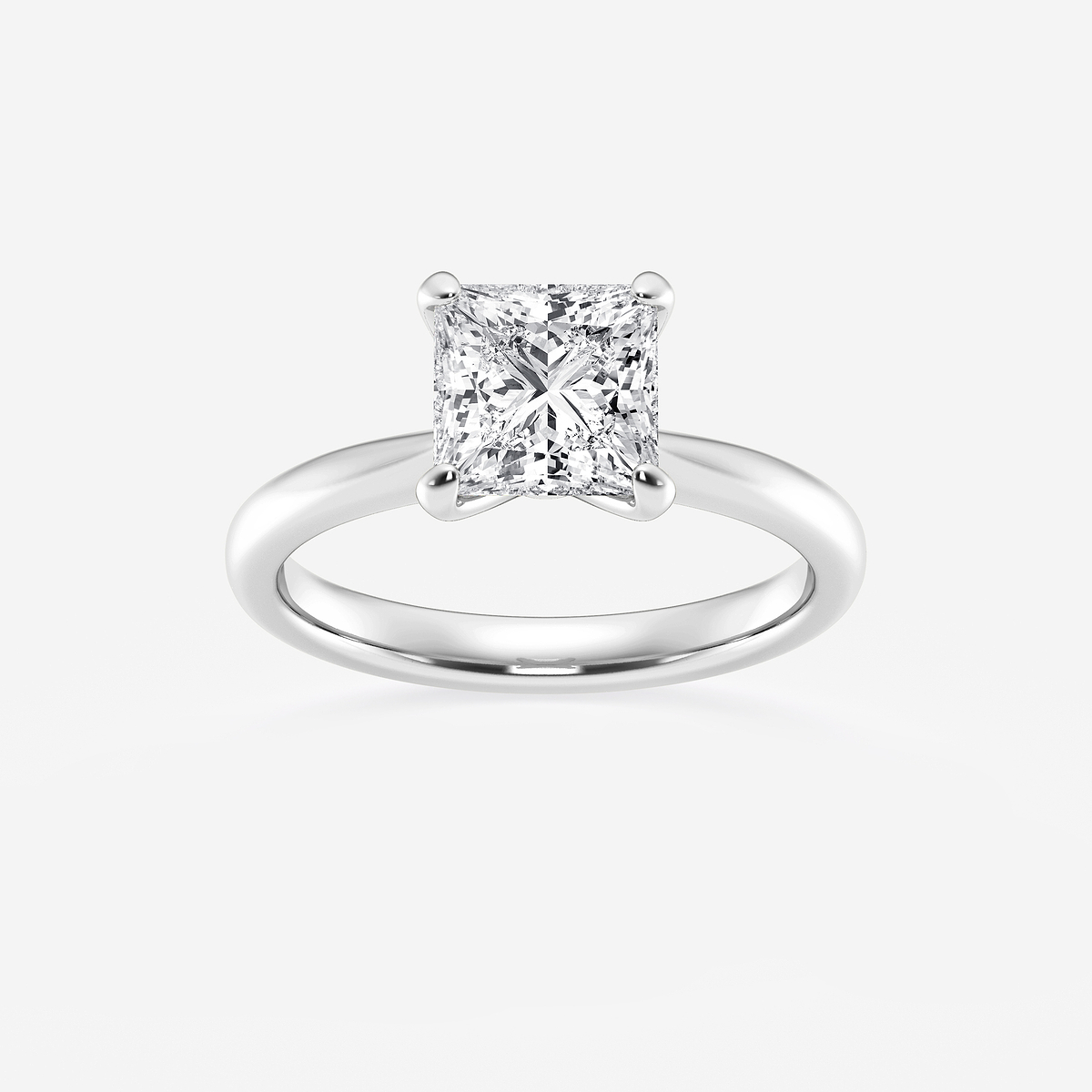 2 ctw Princess Lab Grown Diamond Petite Solitaire Engagement Ring