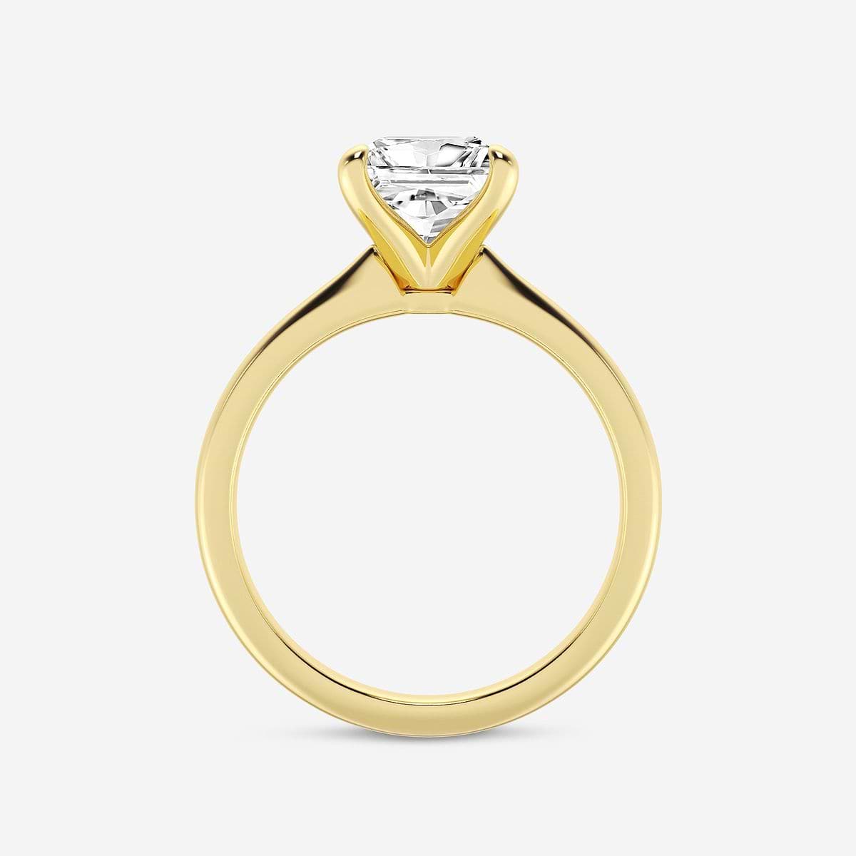 2 ctw Princess Lab Grown Diamond Petite Solitaire Engagement Ring 14K Yellow Gold, E, VS1