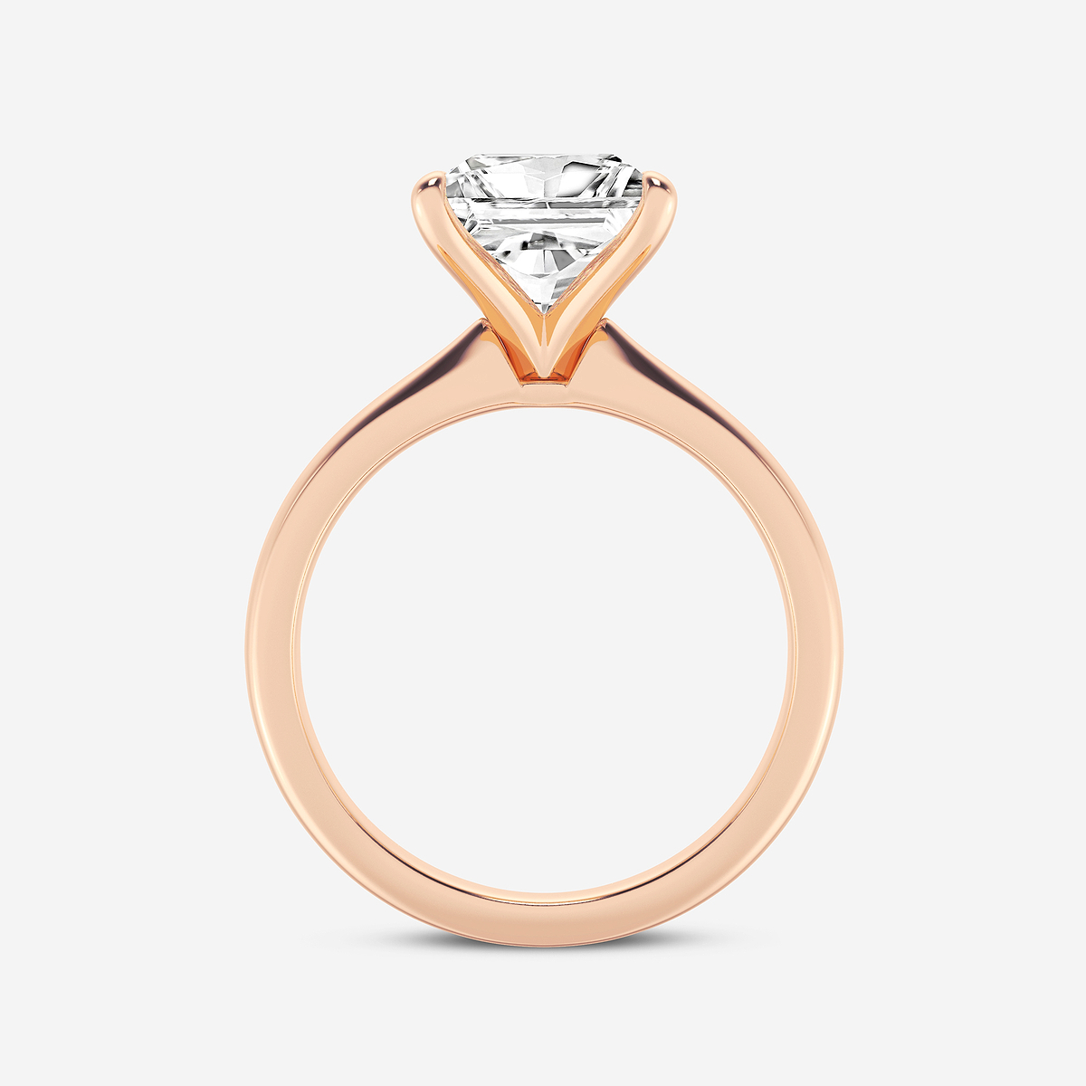 Additional Image 1 for  3 ctw Princess Lab Grown Diamond Petite Solitaire Engagement Ring