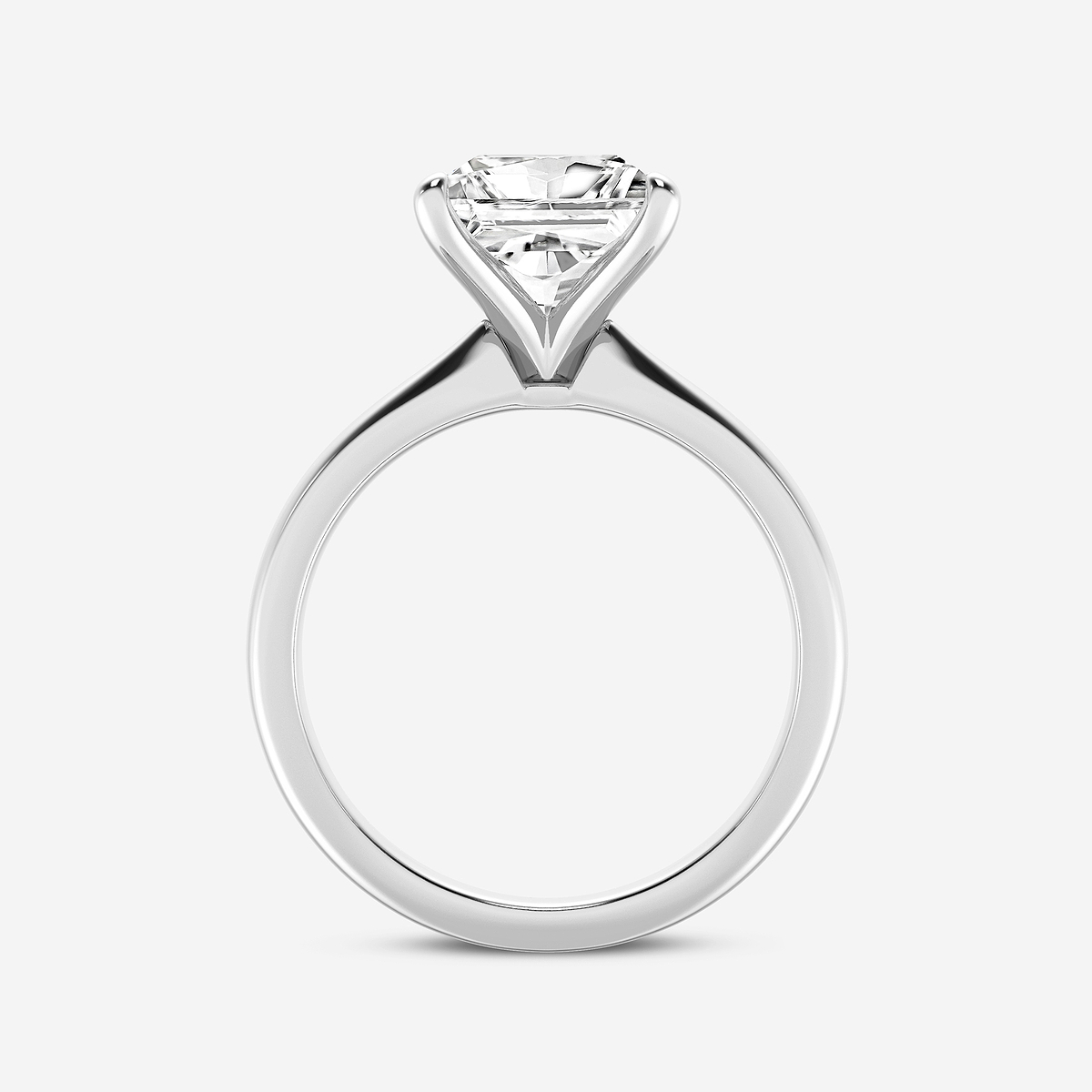 3 ctw Princess Lab Grown Diamond Petite Solitaire Engagement Ring Platinum, E, VS1