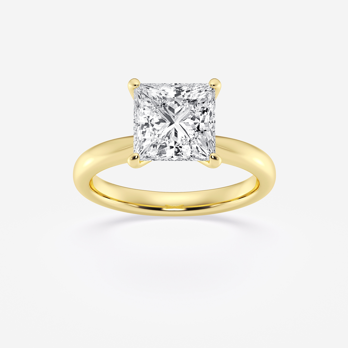 3 ctw Princess Lab Grown Diamond Petite Solitaire Engagement Ring