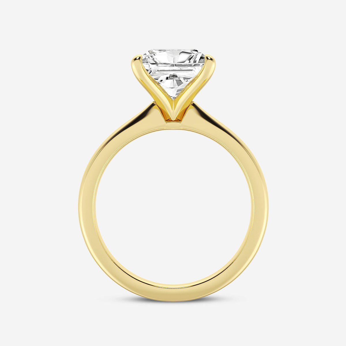Additional Image 1 for  3 ctw Princess Lab Grown Diamond Petite Solitaire Engagement Ring