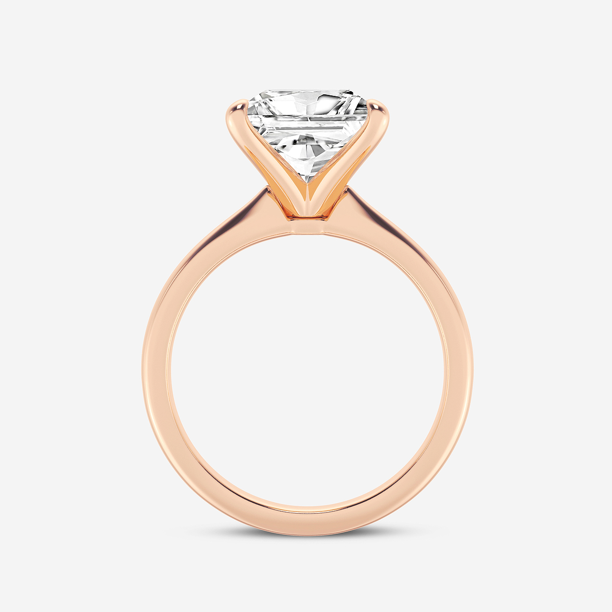 Additional Image 1 for  4 ctw Princess Lab Grown Diamond Petite Solitaire Engagement Ring
