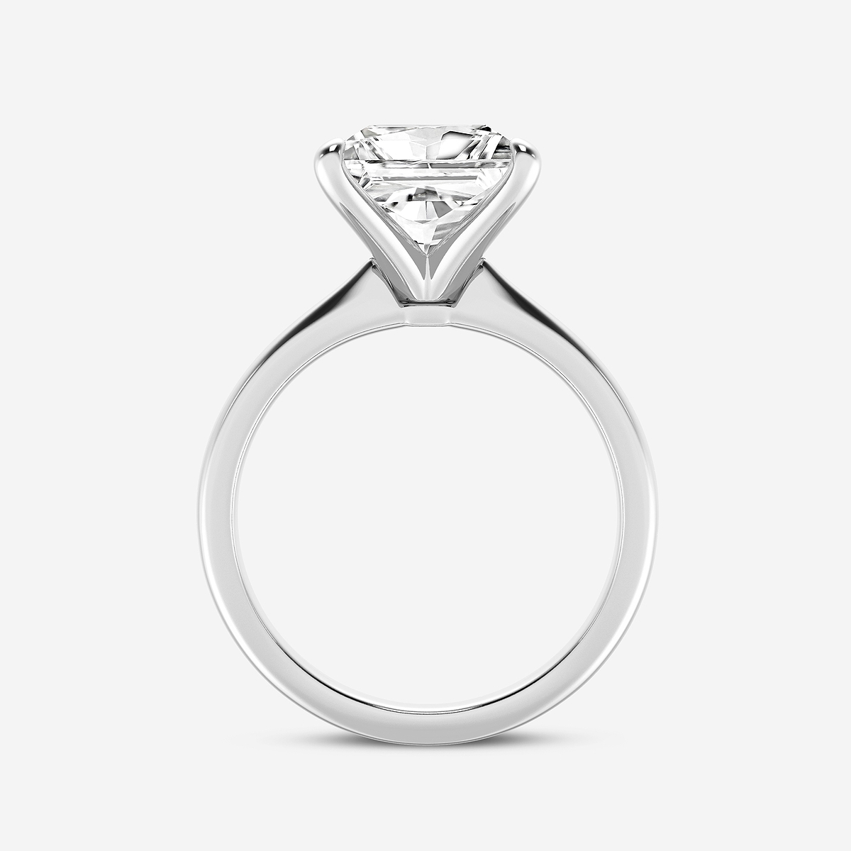 Additional Image 1 for  4 ctw Princess Lab Grown Diamond Petite Solitaire Engagement Ring
