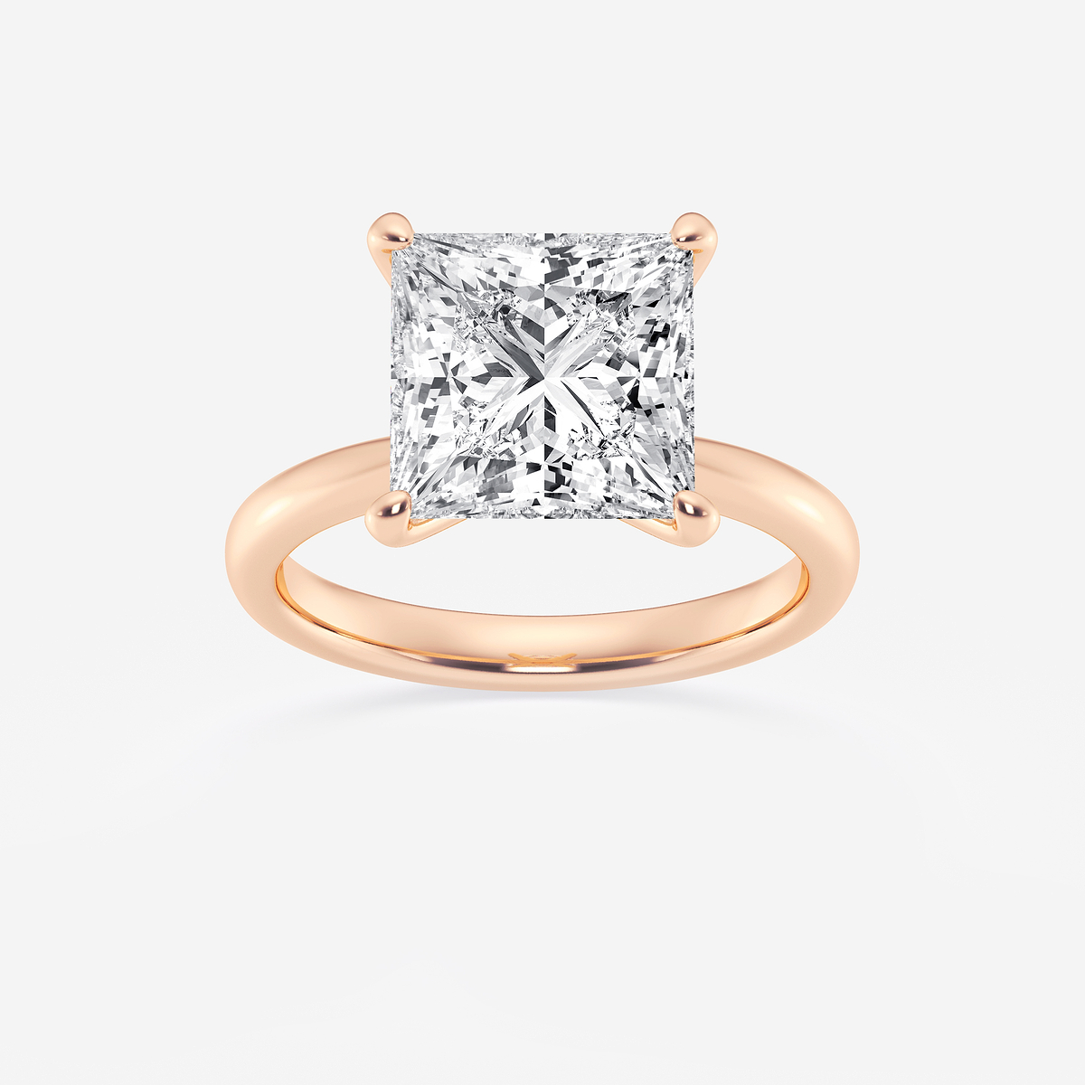 5 ctw Princess Lab Grown Diamond Petite Solitaire Engagement Ring