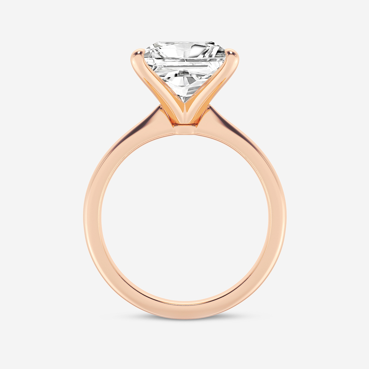 Additional Image 1 for  5 ctw Princess Lab Grown Diamond Petite Solitaire Engagement Ring