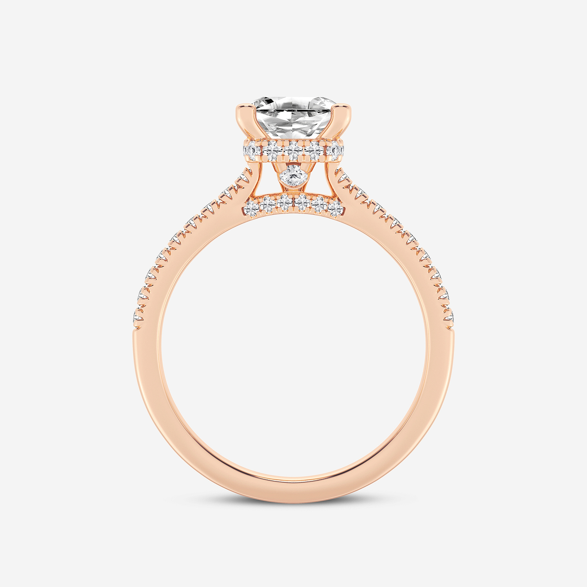 Additional Image 1 for  1 7/8 ctw Asscher Lab Grown Diamond Hidden Halo Engagement Ring