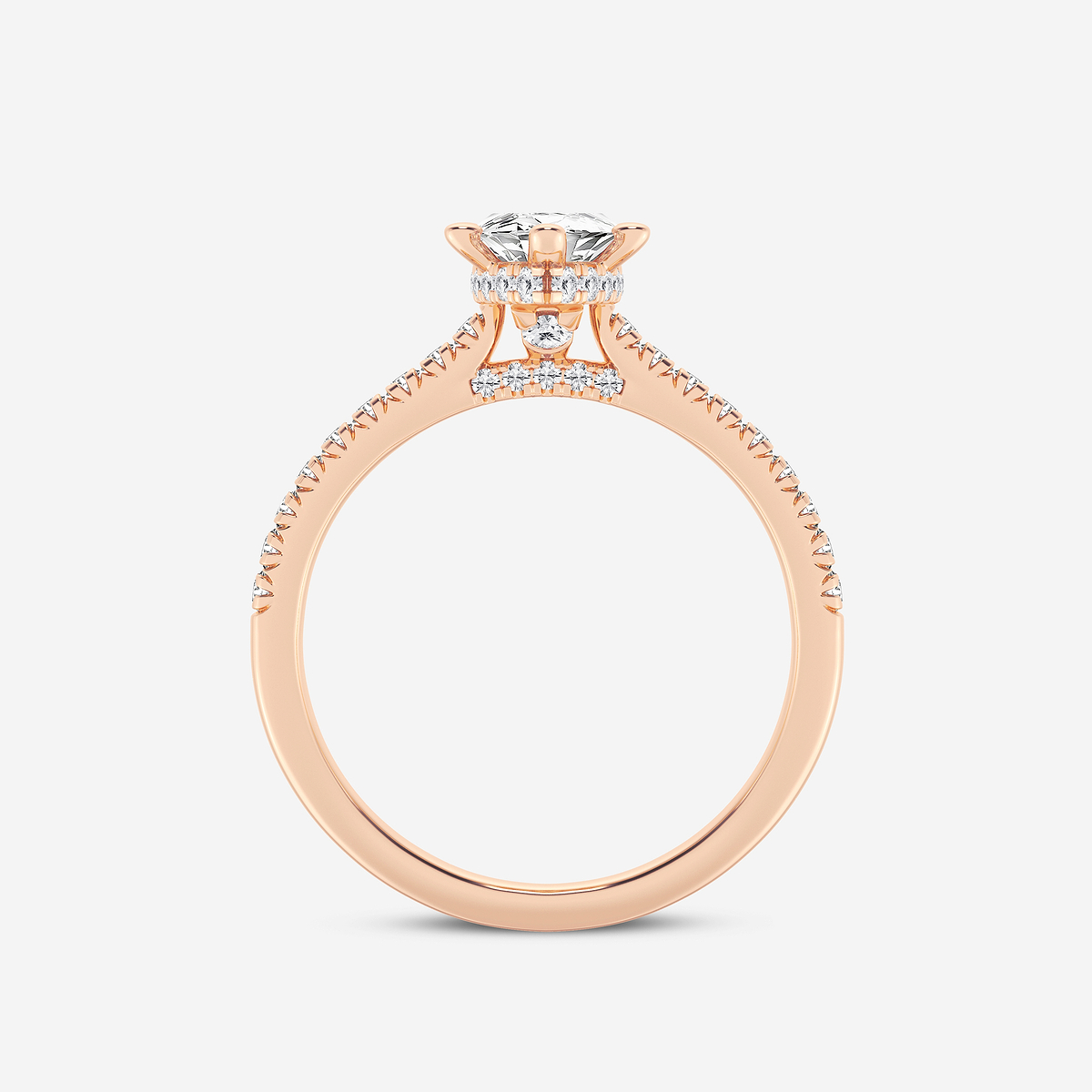 Additional Image 1 for  1 1/3 ctw Marquise Lab Grown Diamond Hidden Halo Engagement Ring