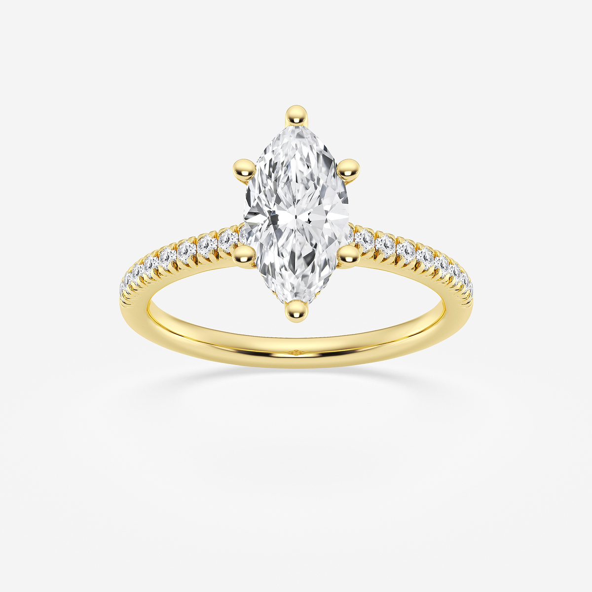 1 1/3 ctw Marquise Lab Grown Diamond Hidden Halo Engagement Ring