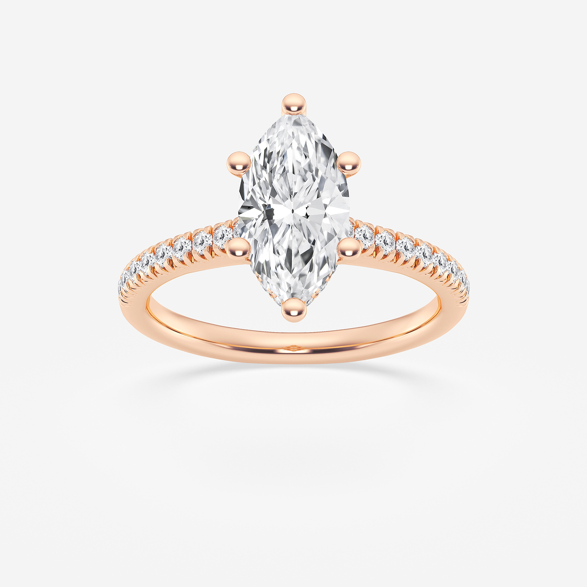 1 7/8 ctw Marquise Lab Grown Diamond Hidden Halo Engagement Ring