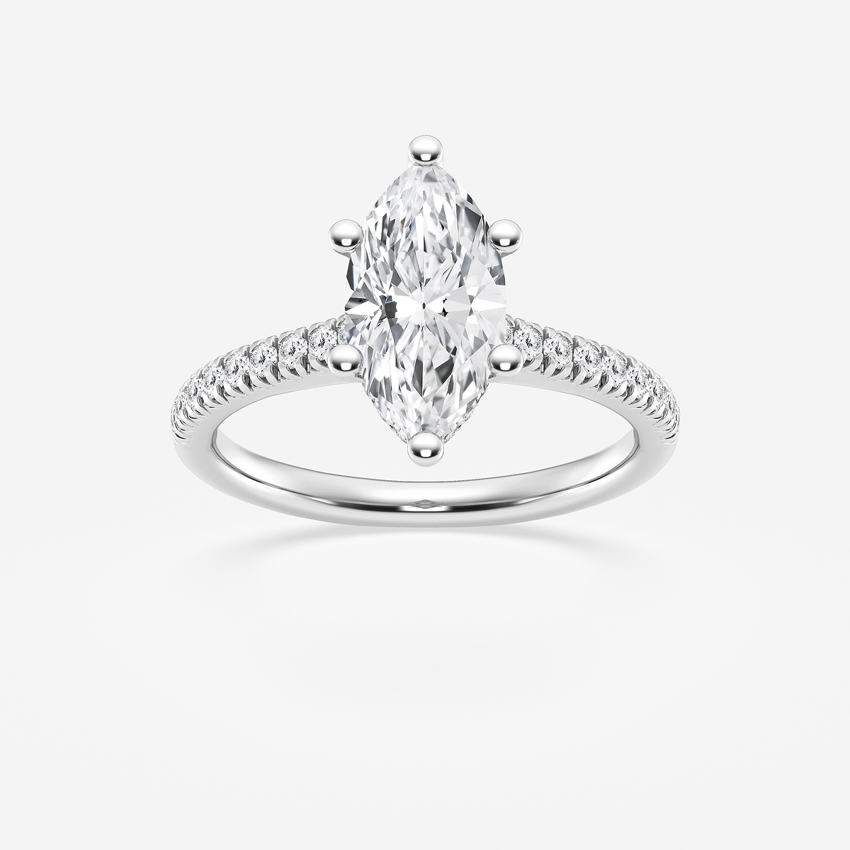 1 7/8 ctw Marquise Lab Grown Diamond Hidden Halo Engagement Ring
