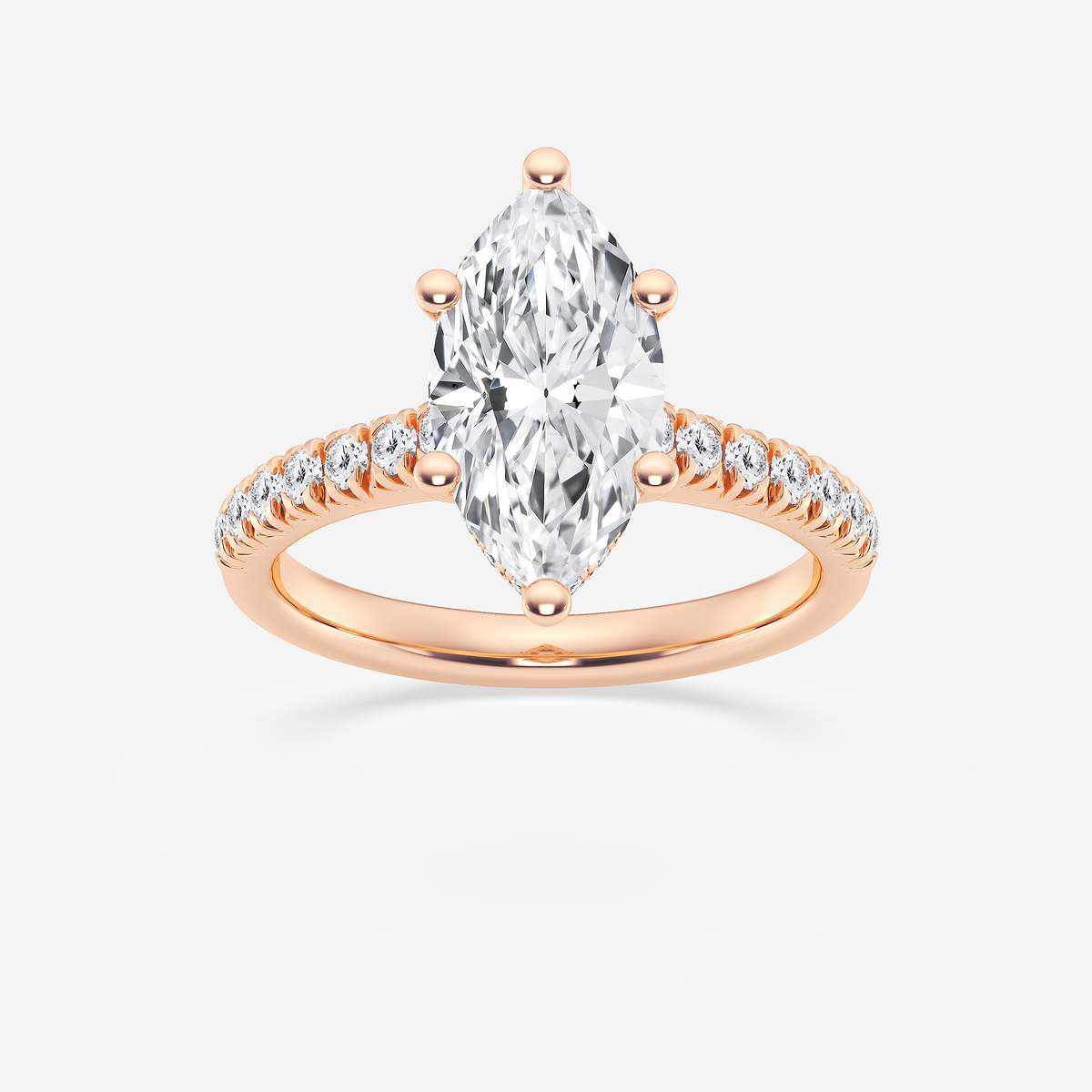2 1/2 ctw Marquise Lab Grown Diamond Hidden Halo Engagement Ring