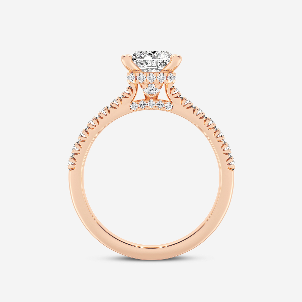 Additional Image 1 for  2 1/2 ctw Radiant Lab Grown Diamond Hidden Halo Engagement Ring