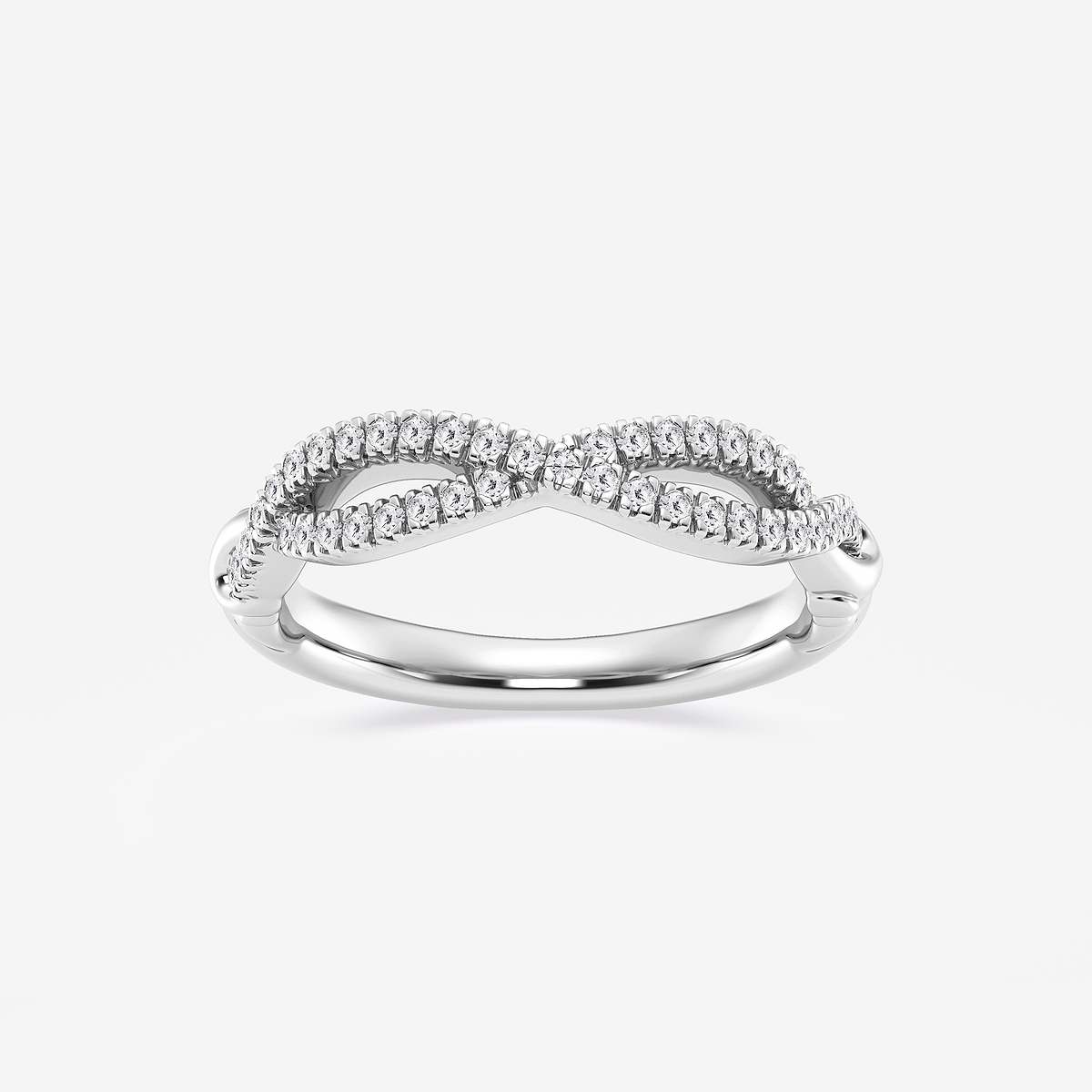 1/5 ctw Round Lab Grown Diamond Swirl Wedding Band