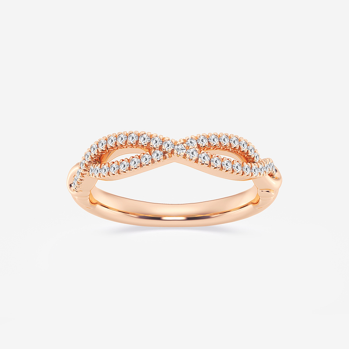 1/5 ctw Round Lab Grown Diamond Swirl Wedding Band