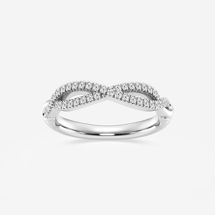 1/5 ctw Round Lab Grown Diamond Swirl Wedding Band
