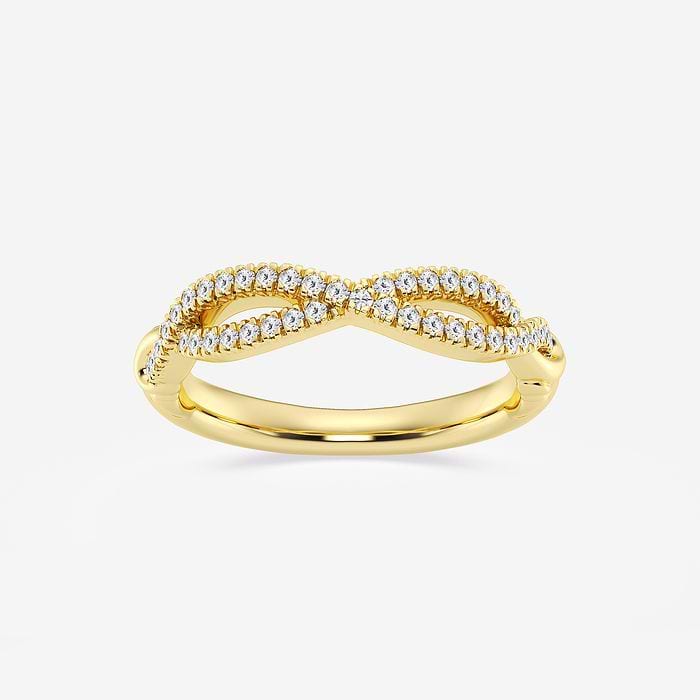 1 1/4 ctw Pear Lab Grown Diamond Swirl Engagement Ring 14K Yellow Gold, FG, VS2+