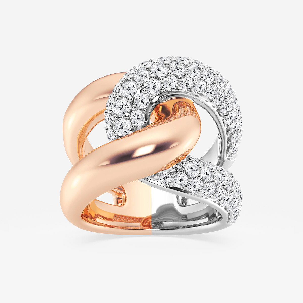 2 ctw Round Lab Grown Diamond Twist Band