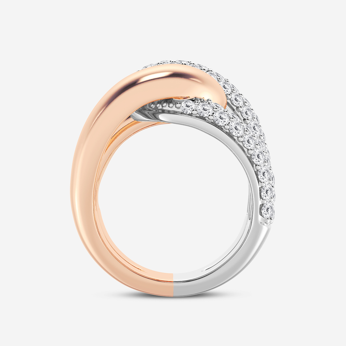 Additional Image 1 for  2 ctw Round Lab Grown Diamond Twist Band