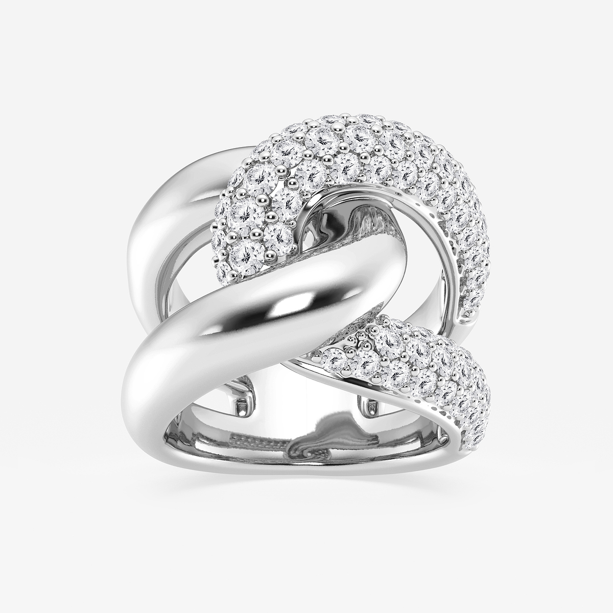2 ctw Round Lab Grown Diamond Twist Band