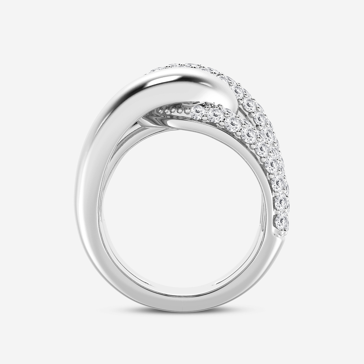 Additional Image 1 for  2 ctw Round Lab Grown Diamond Twist Band
