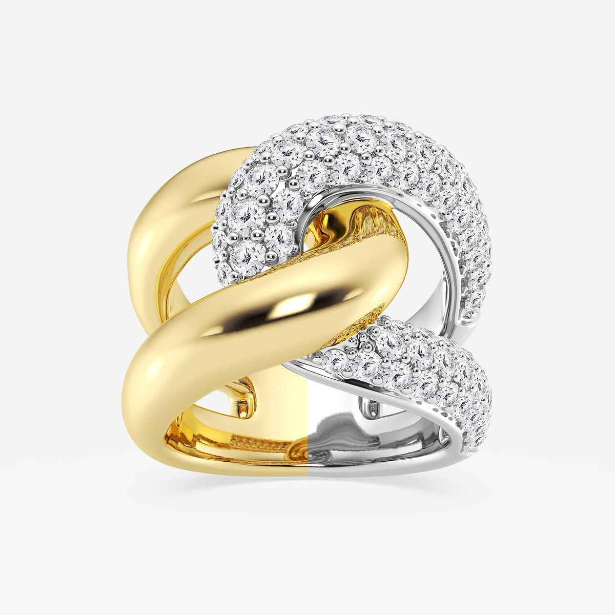 2 ctw Round Lab Grown Diamond Twist Fashion Band