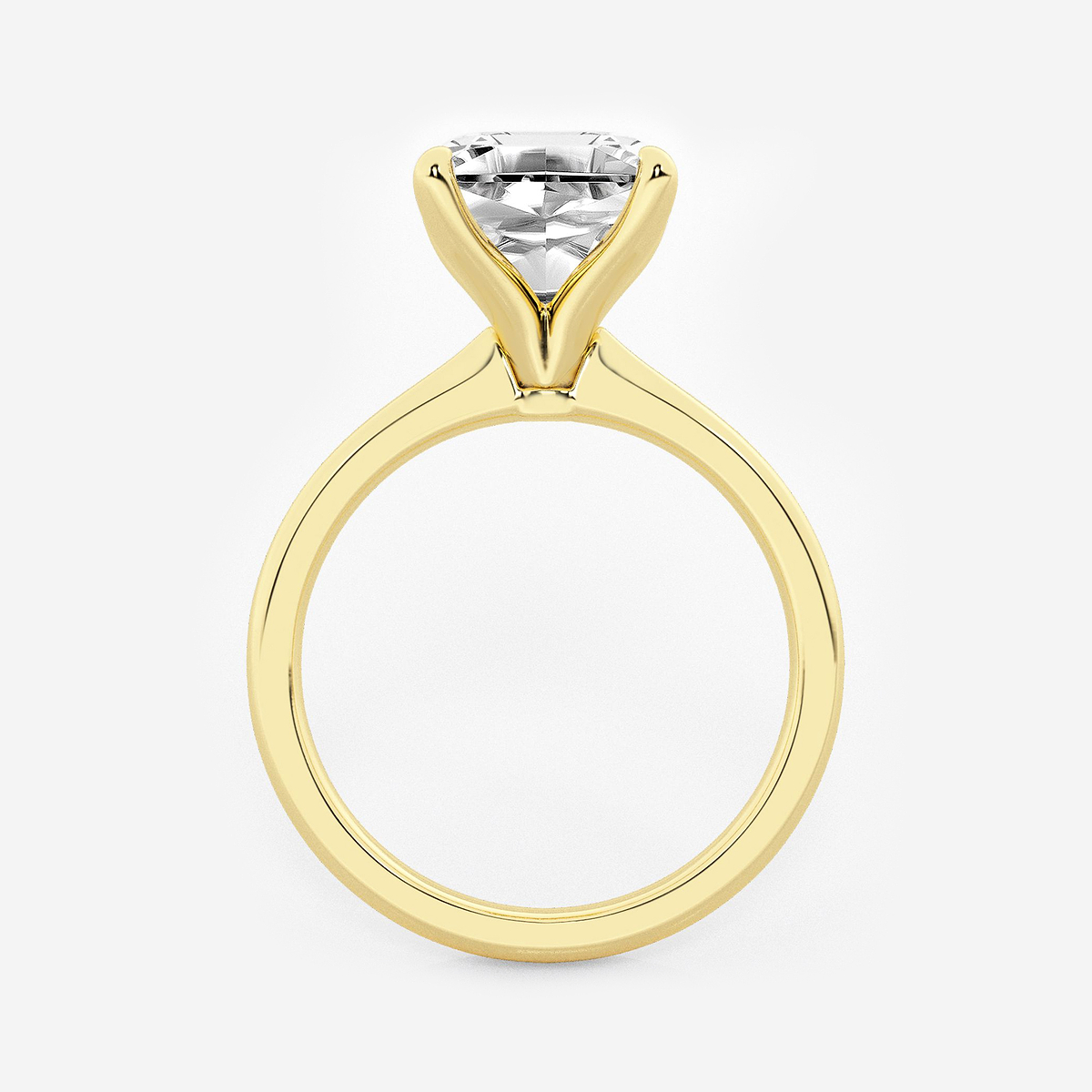 Additional Image 1 for  3 1/2 ctw Asscher Lab Grown Diamond Petite Solitaire Engagement Ring