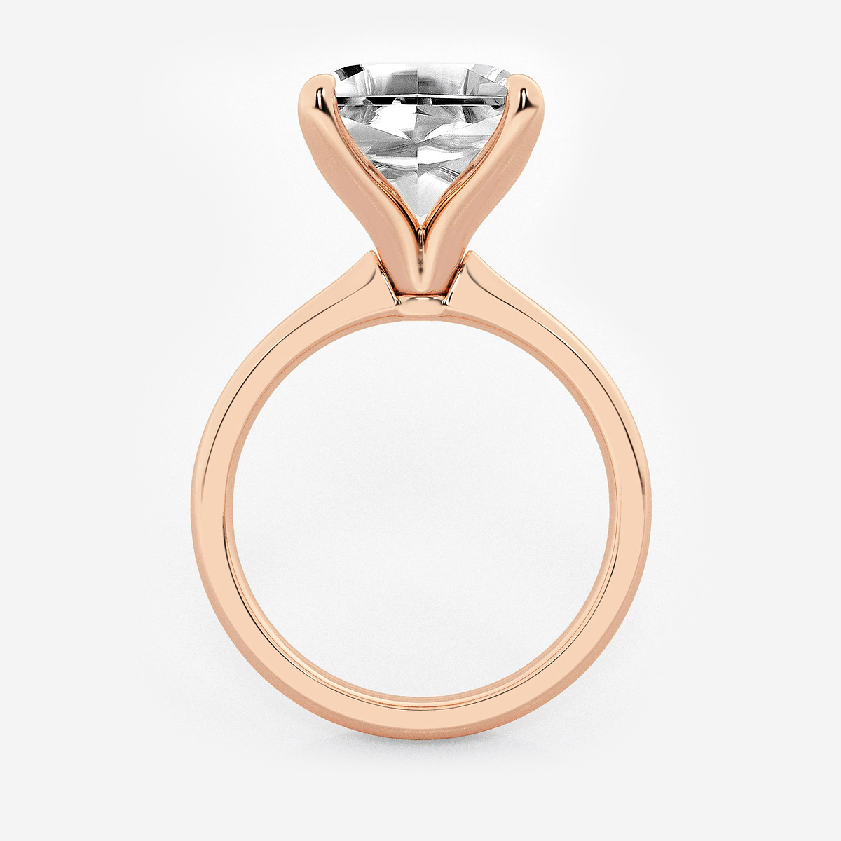 Additional Image 1 for  6 ctw Asscher Lab Grown Diamond Petite Solitaire Engagement Ring
