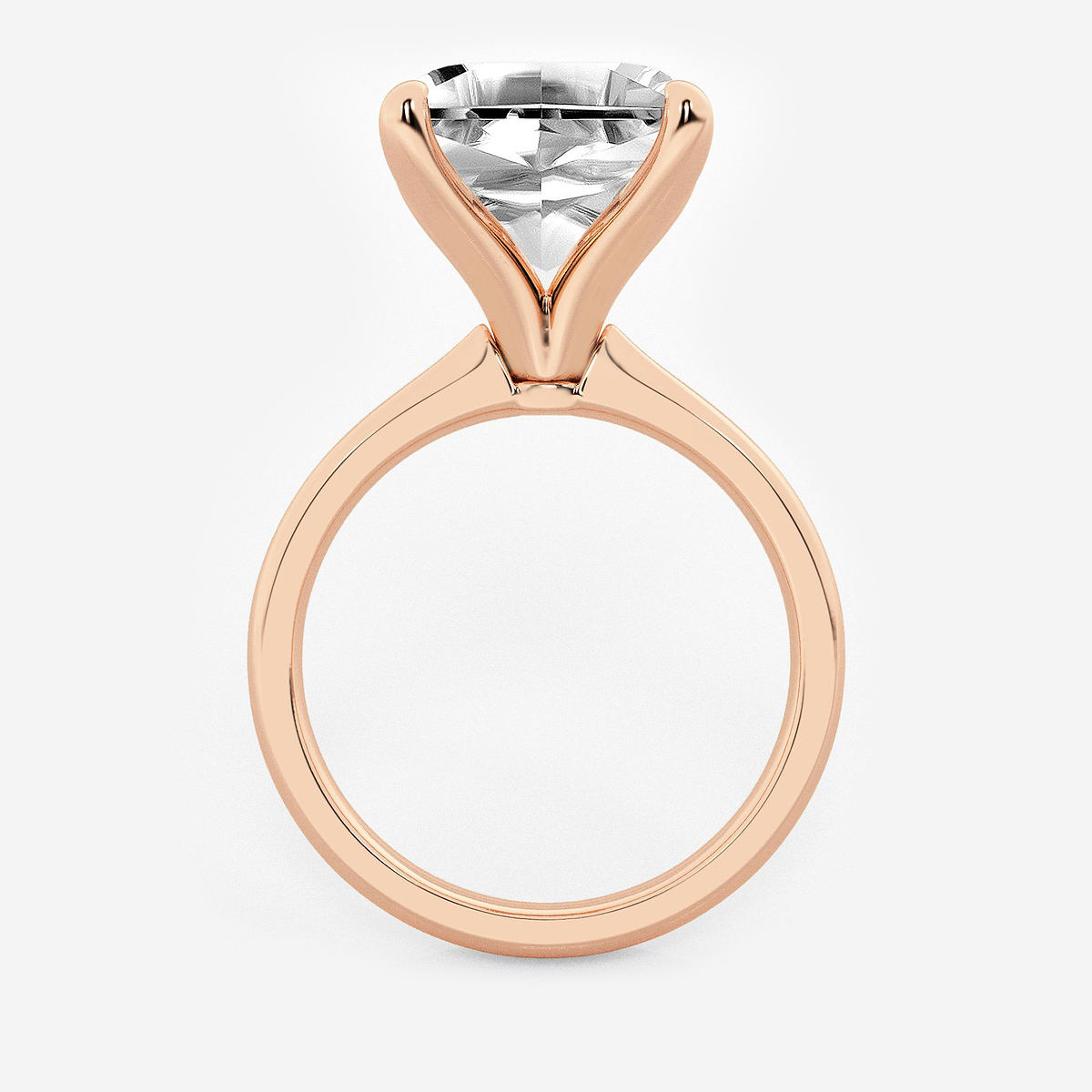Additional Image 1 for  7 ctw Asscher Lab Grown Diamond Petite Solitaire Engagement Ring