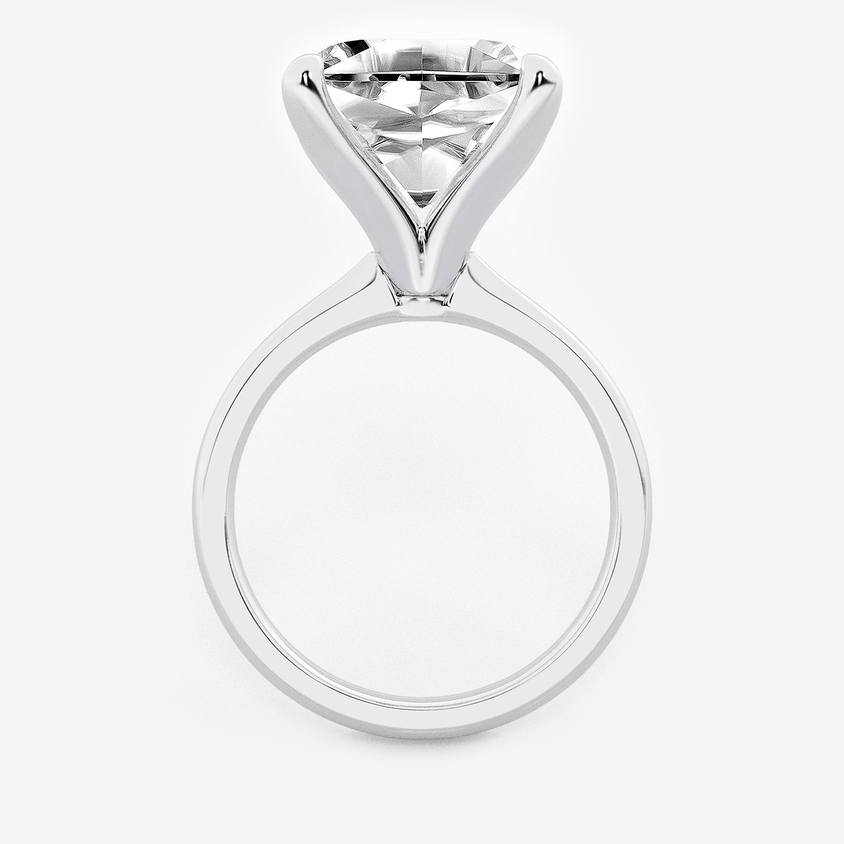 Additional Image 1 for  8 ctw Asscher Lab Grown Diamond Petite Solitaire Engagement Ring