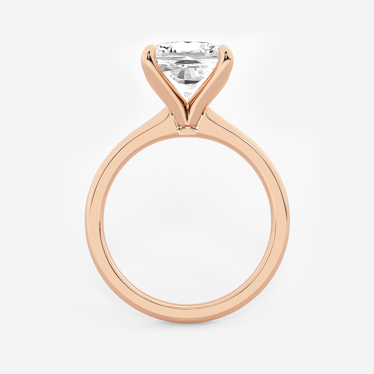 Additional Image 1 for  3 1/2 ctw Cushion Lab Grown Diamond Petite Solitaire Engagement Ring