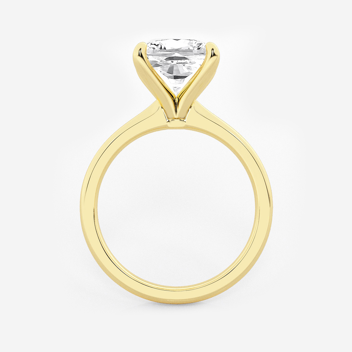 Additional Image 1 for  3 1/2 ctw Cushion Lab Grown Diamond Petite Solitaire Engagement Ring