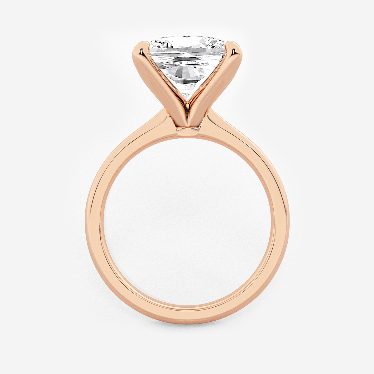 Additional Image 1 for  6 ctw Cushion Lab Grown Diamond Petite Solitaire Engagement Ring