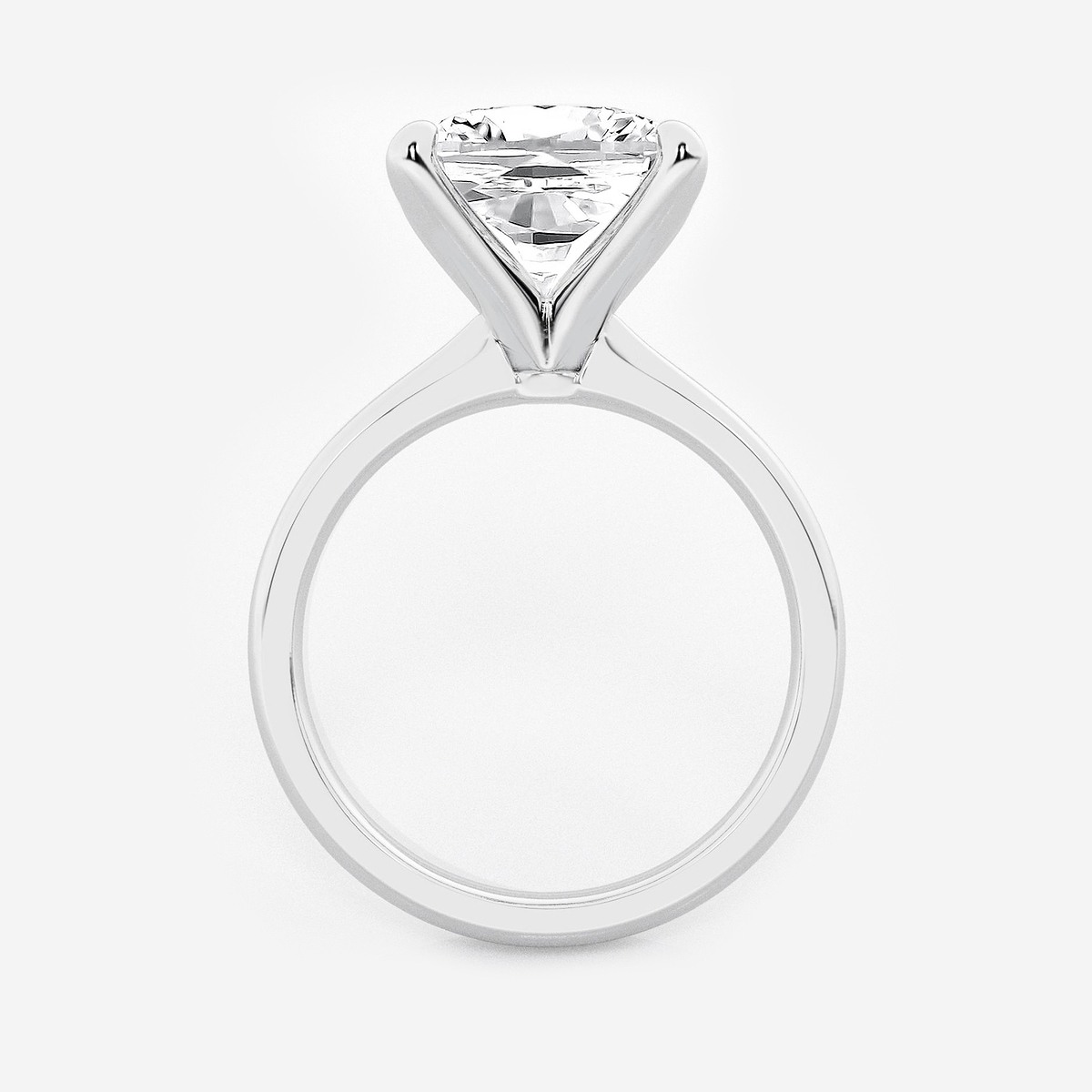 Additional Image 1 for  6 ctw Cushion Lab Grown Diamond Petite Solitaire Engagement Ring