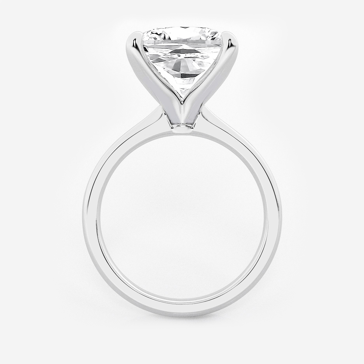 Additional Image 1 for  7 ctw Cushion Lab Grown Diamond Petite Solitaire Engagement Ring