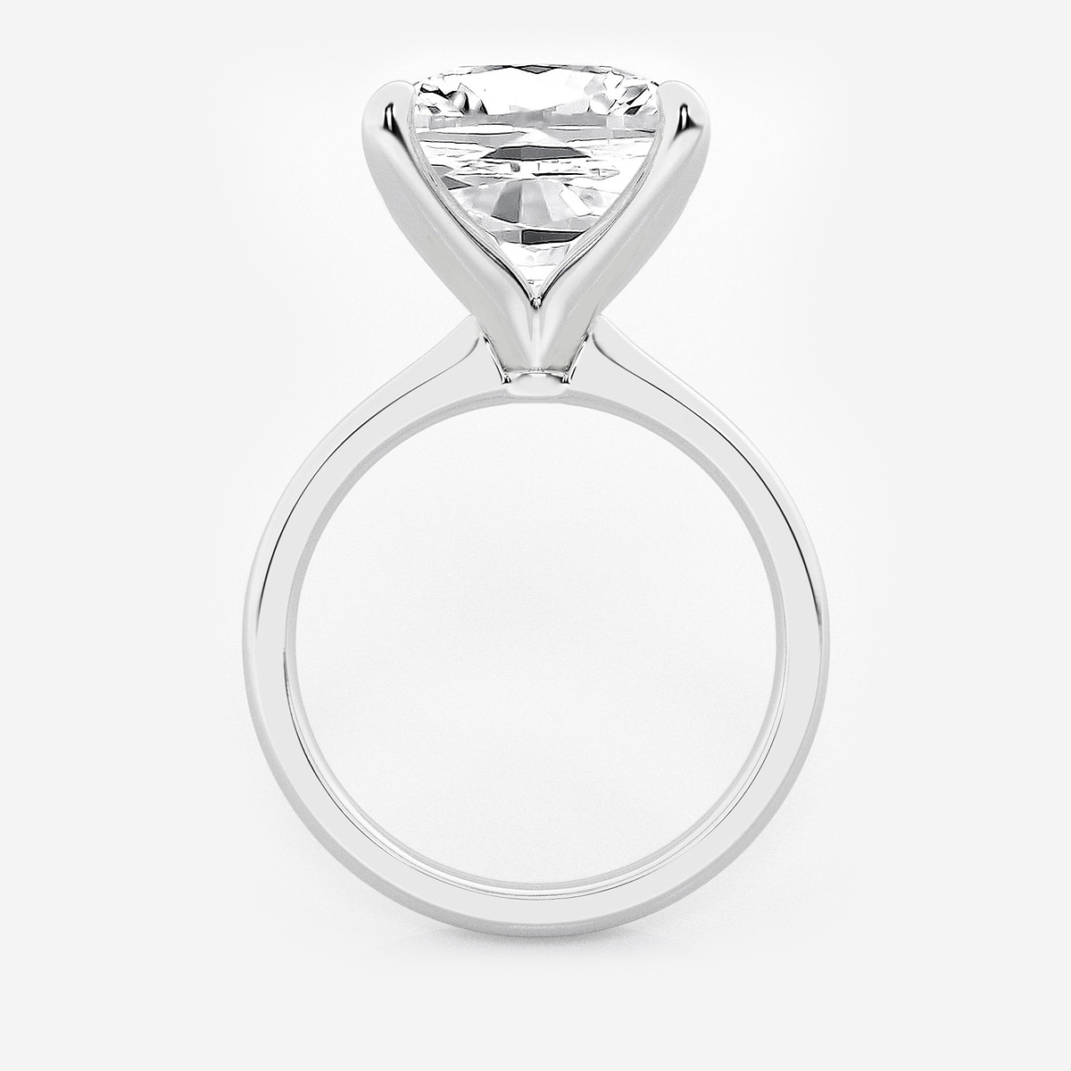 Additional Image 1 for  8 ctw Cushion Lab Grown Diamond Petite Solitaire Engagement Ring