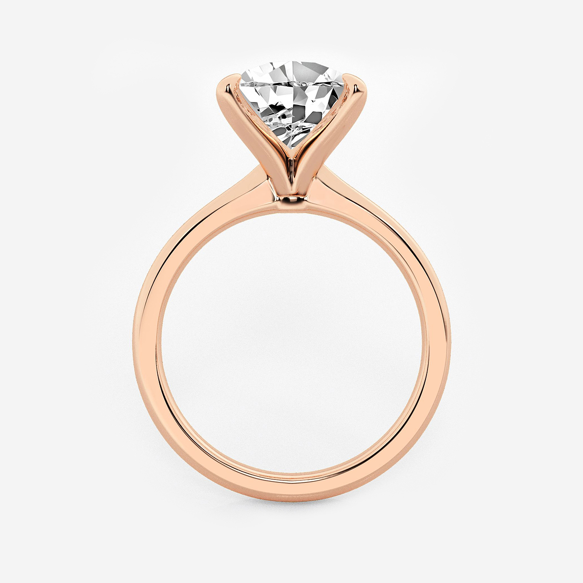 Additional Image 1 for  3 1/2 ctw Pear Lab Grown Diamond Petite Solitaire Engagement Ring