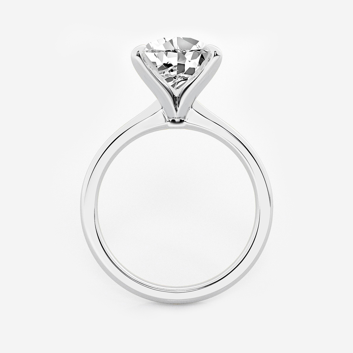 Additional Image 1 for  3 1/2 ctw Pear Lab Grown Diamond Petite Solitaire Engagement Ring