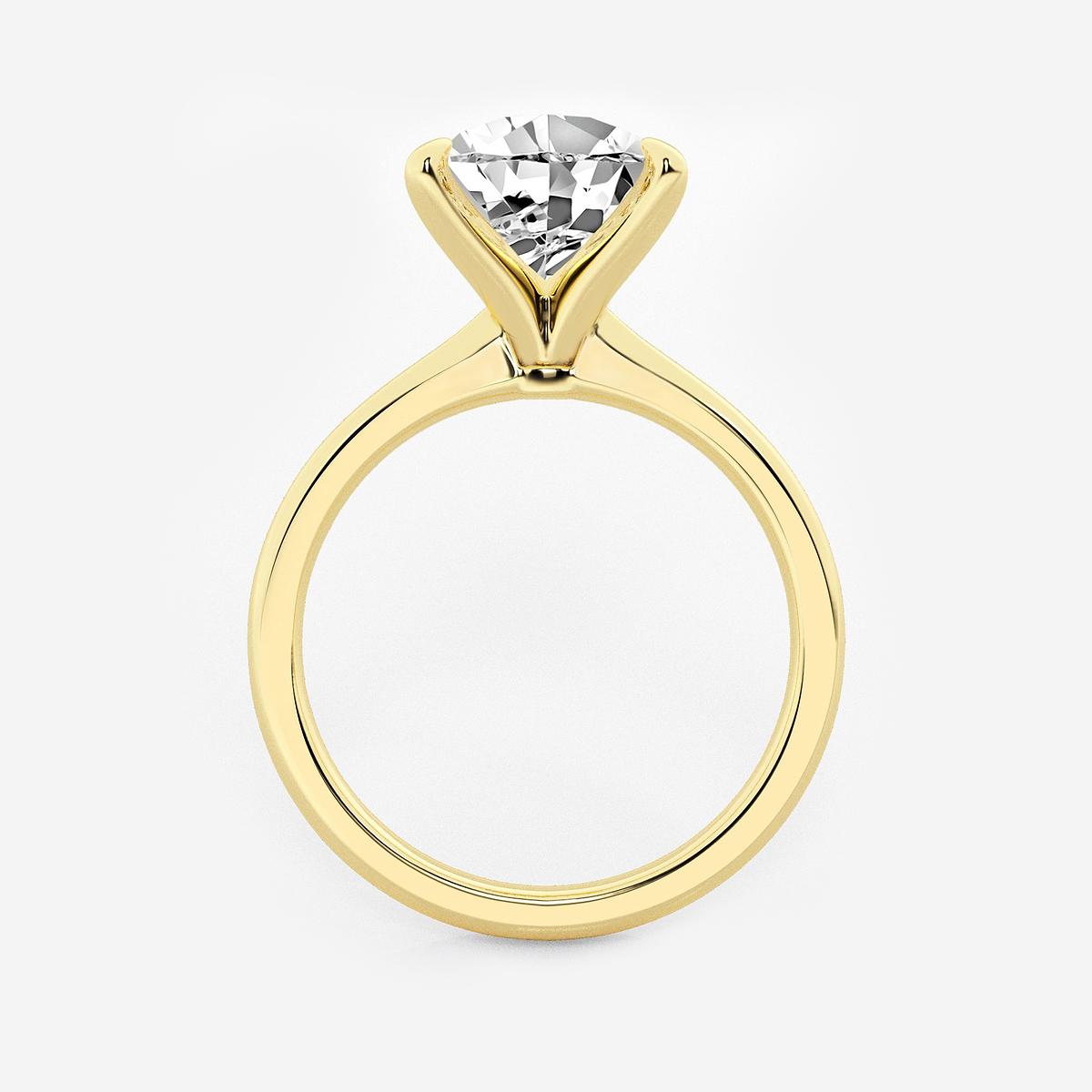 Additional Image 1 for  3 1/2 ctw Pear Lab Grown Diamond Petite Solitaire Engagement Ring