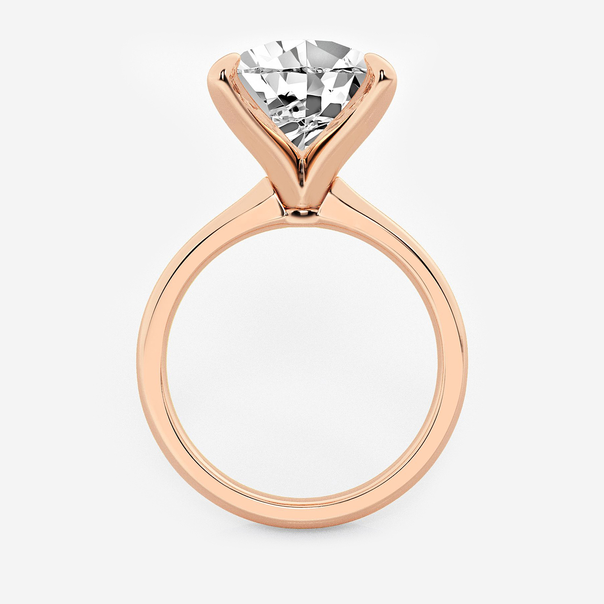 Additional Image 1 for  6 ctw Pear Lab Grown Diamond Petite Solitaire Engagement Ring