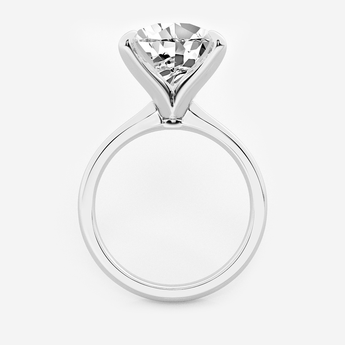 Additional Image 1 for  6 ctw Pear Lab Grown Diamond Petite Solitaire Engagement Ring