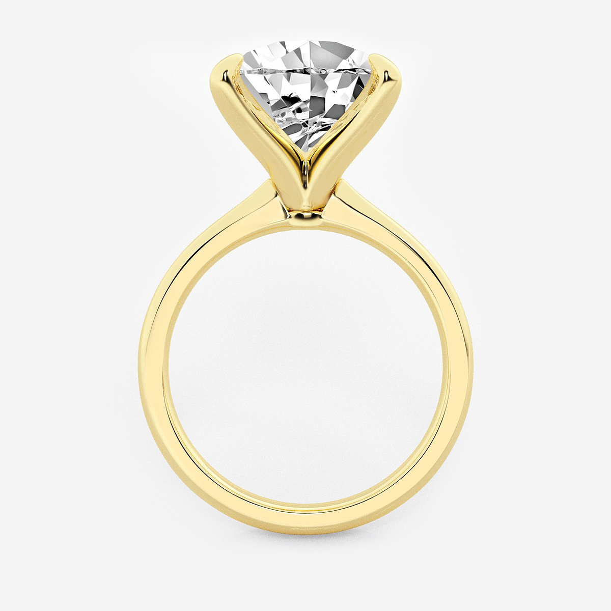 Additional Image 1 for  6 ctw Pear Lab Grown Diamond Petite Solitaire Engagement Ring