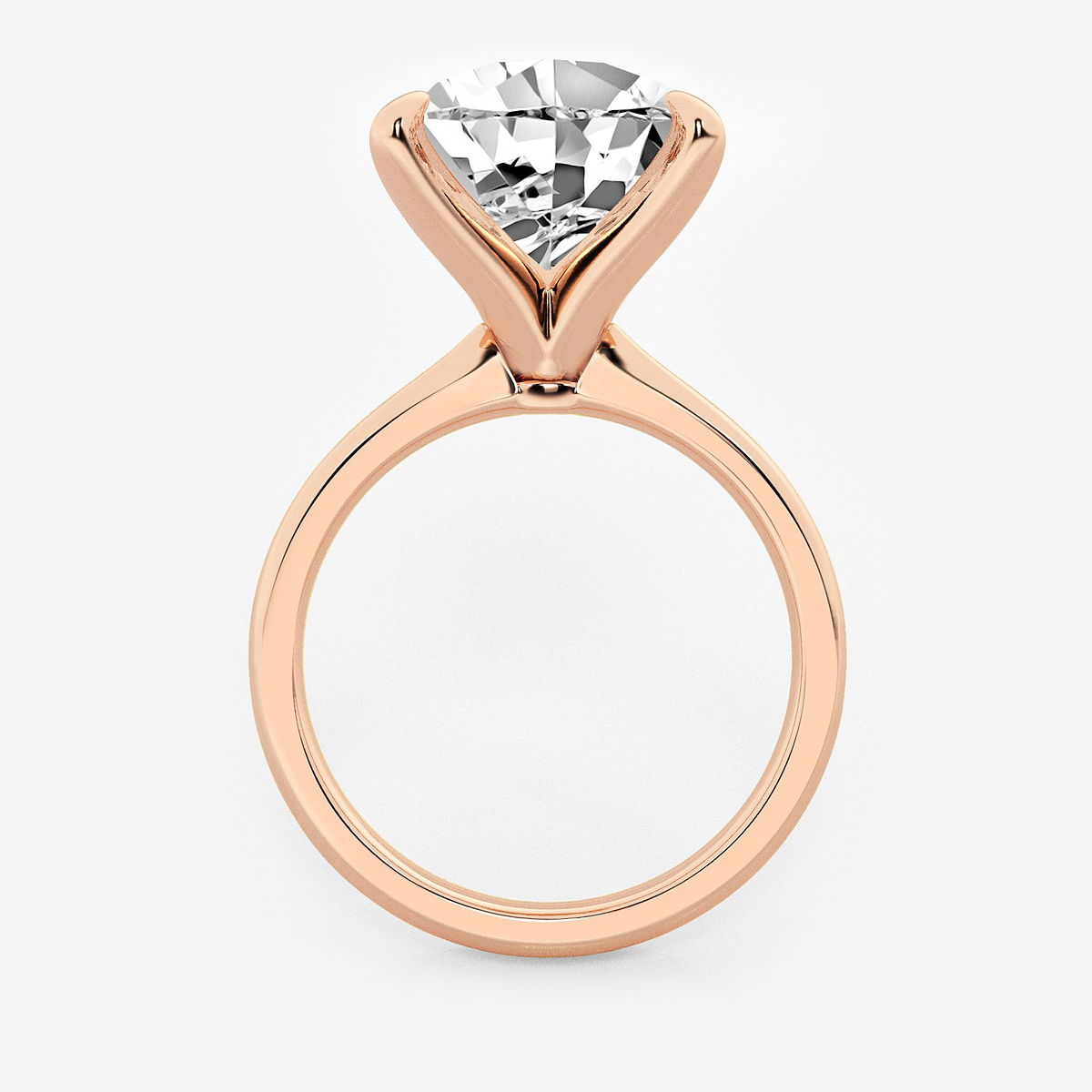 Additional Image 1 for  7 ctw Pear Lab Grown Diamond Petite Solitaire Engagement Ring