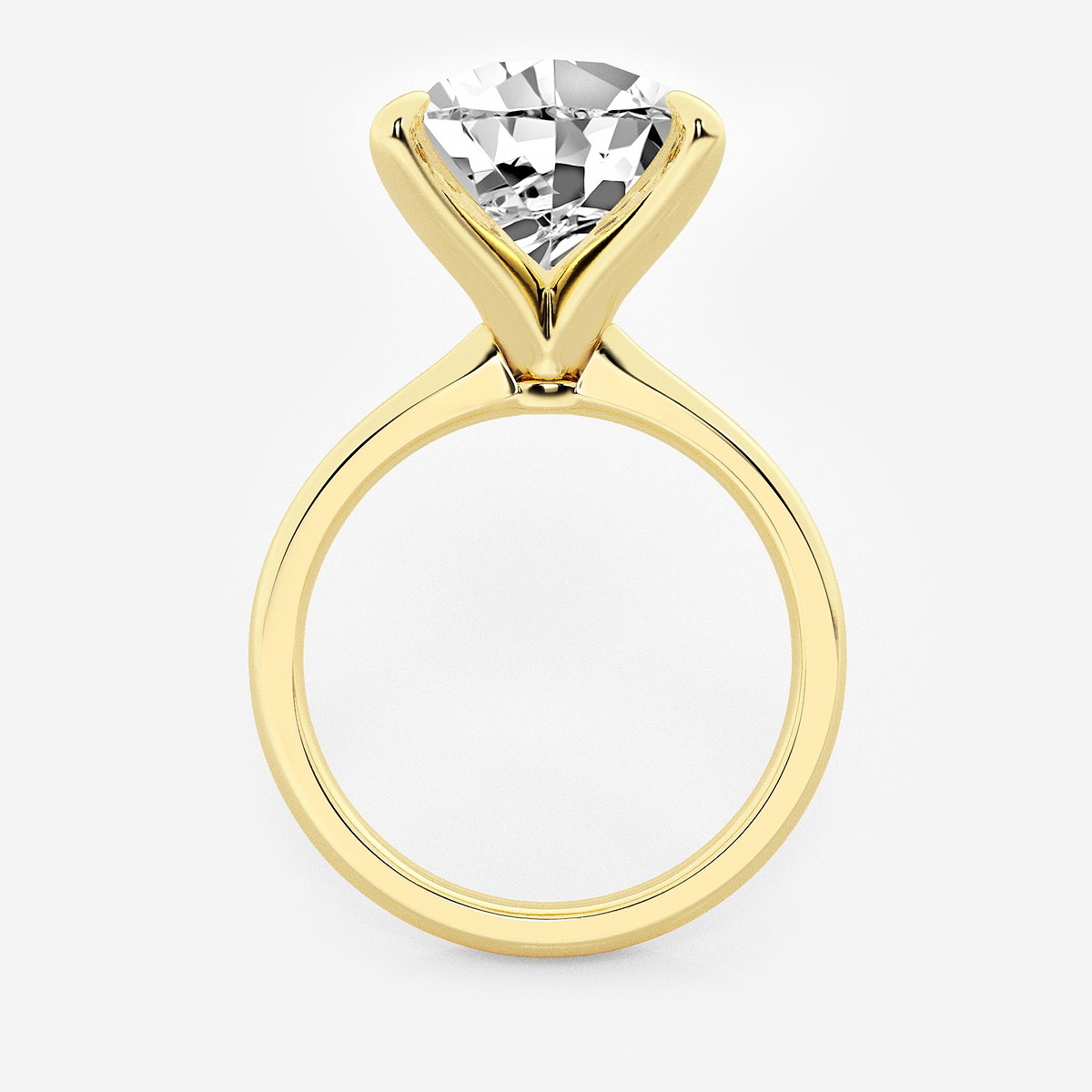 Additional Image 1 for  7 ctw Pear Lab Grown Diamond Petite Solitaire Engagement Ring